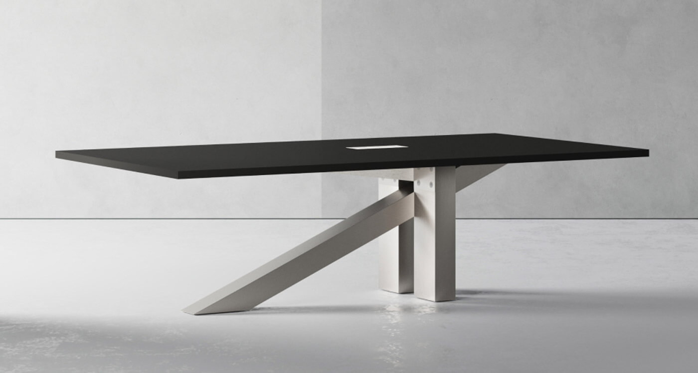 Onyx Designer Black Frame Meeting Table