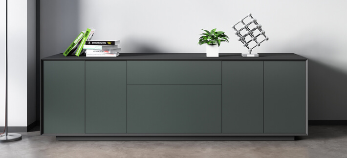 EDGE Metropolitan Nova Black Sideboard Cabinet