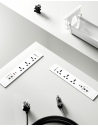 4x User Embedded Power and Data Socket Interlink Power Access