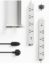 6x Users Under-desk Interlink Power Access and Cable Management Solution