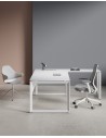 Ace Series L-Shape White Frame White Finishes Executive Desk