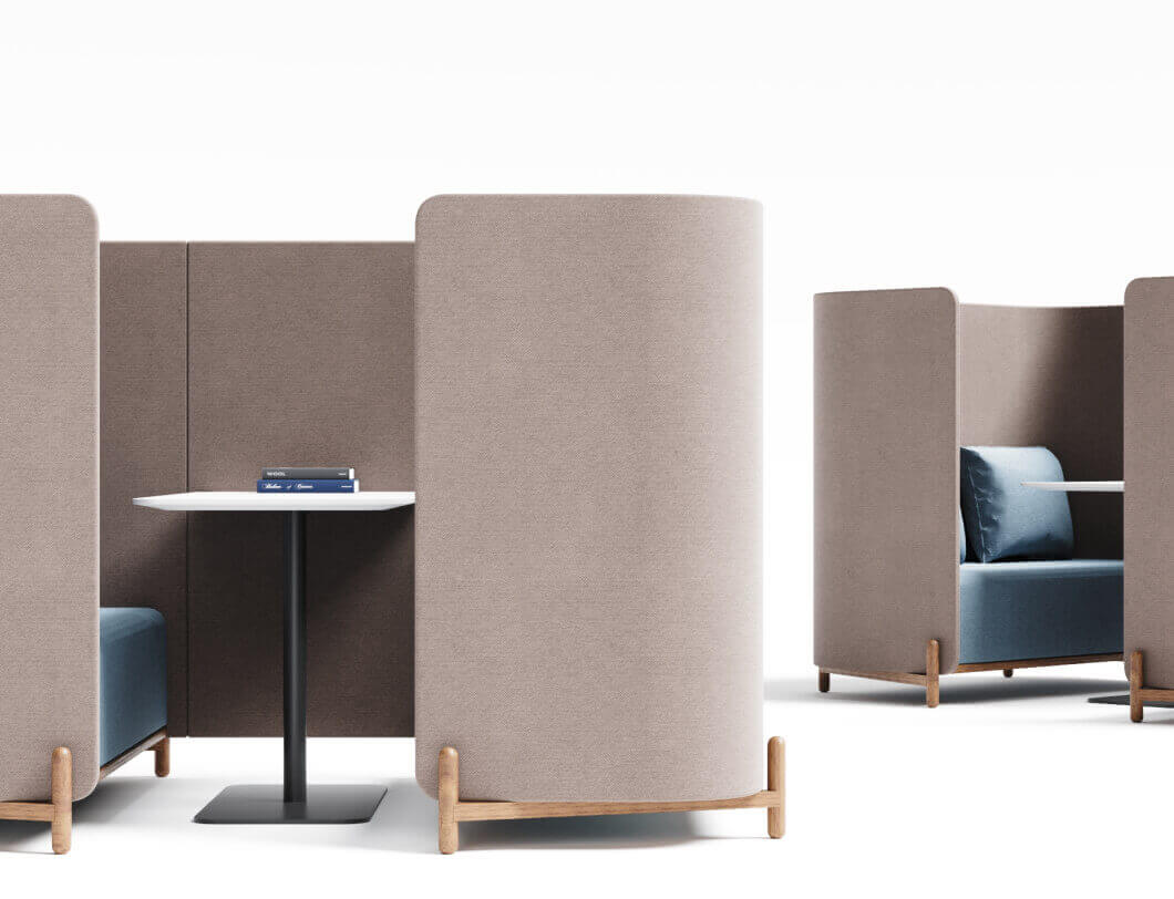 Cube Four Seater Acoustic High Back Sofa