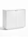 EDGE Series Chamfered Low Height 2 Door White Cabinet