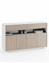 Edge Series Credenza White Medium Height Cabinet
