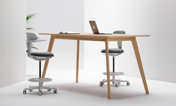high tables and stools