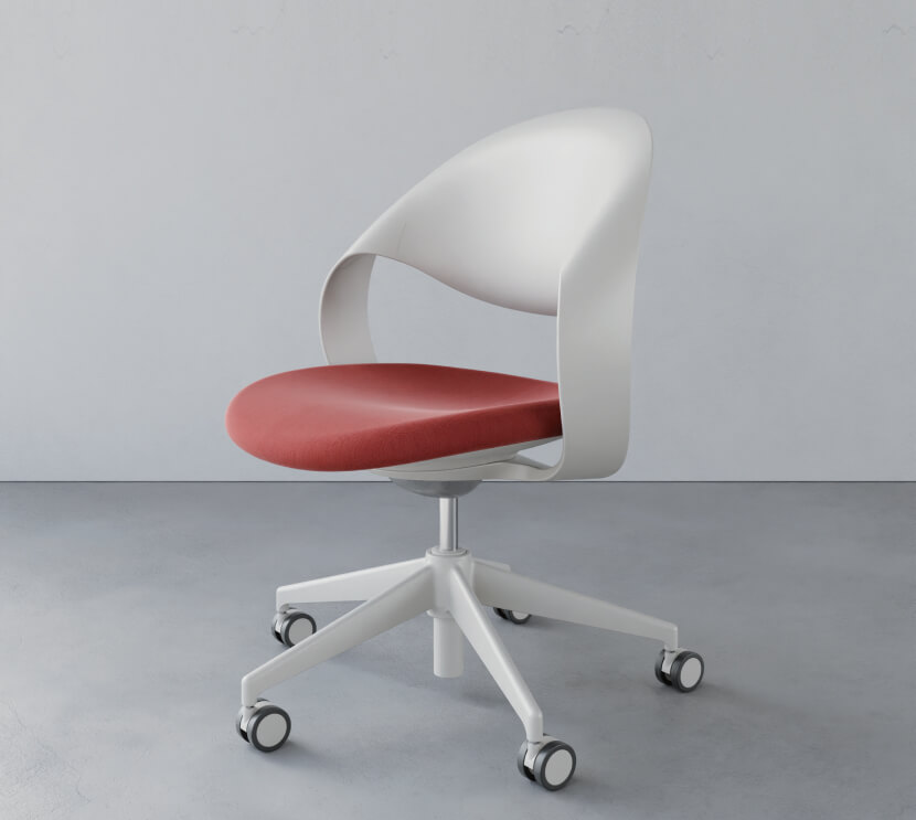 Loop White Visitor Chair