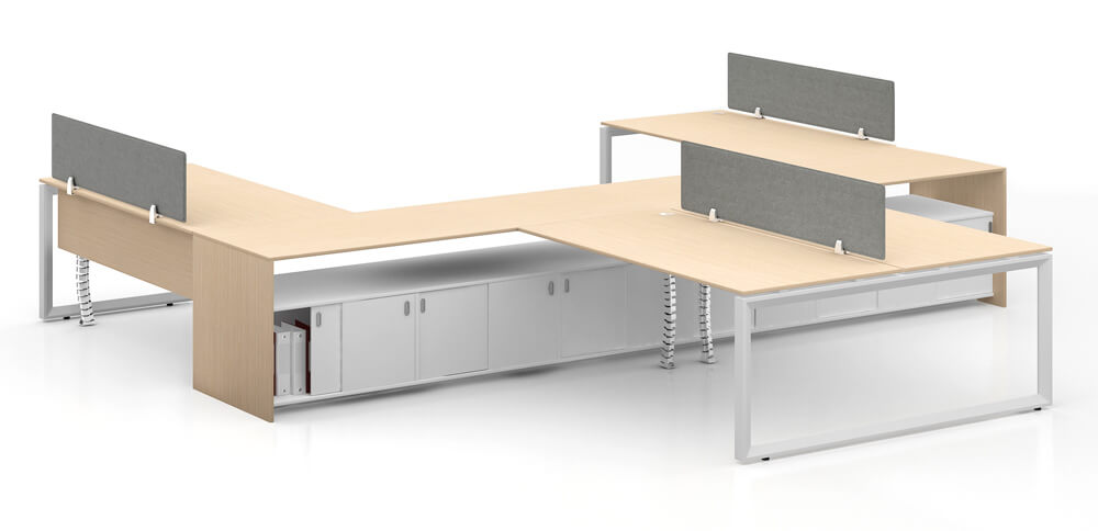 Ace Series Y-Shape Cluster of 4x Workstation Desk