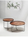 Split Wooden Top Coffee Table Set
