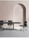 Stellar Designer Black Marble Finish Meeting Table